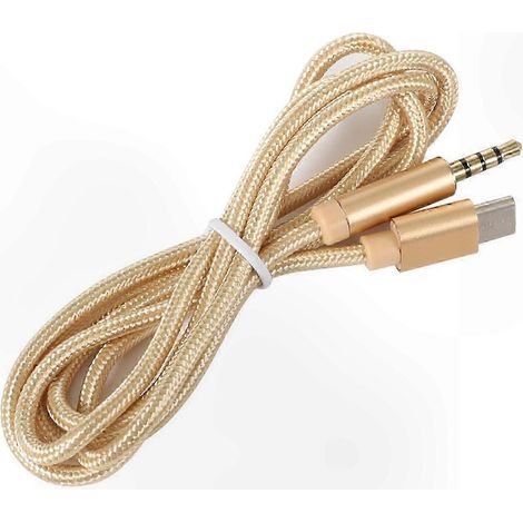 Câble USB-C vers jack 3,5 mm avec réduction du bruit pour smartphones et systèmes audio embarqués. (1/5)