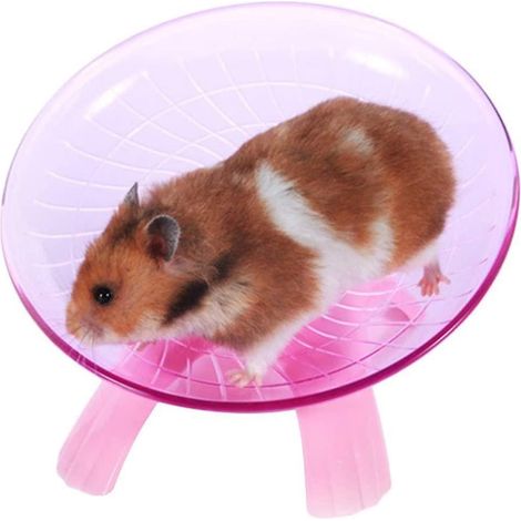 Geräuschloses, fliegende Untertassen-förmiges Laufrad für Hamster, Rennmäuse, Ratten, Mäuse, Igel und andere Kleintiere