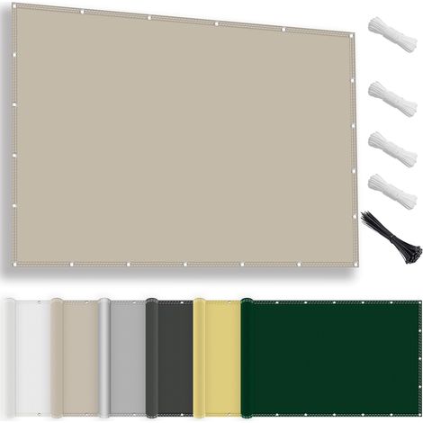 Voile d'ombrage rectangulaire imperméable 1.5x2M, Toile d'ombrage UV Protection à 95%, Voiles d'ombrage avec œillets, Cordons pour Patio, pergola, Jardin extérieur, Gris Clair