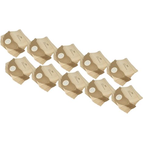 vhbw 100x Staubbeutel kompatibel mit Kärcher WD 2200, WD 2210, WD 2240, WD 2.000 - WD 2.499, WD 2250 Staubsauger - 25cm x 24,5cm braun