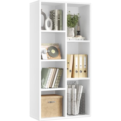 Bibliothèque en Bois, Étagère de Rangement, 50 x 24 x 106 cm (1/5)