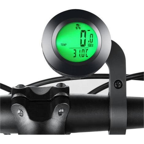 Ecleanfy - 1 compteur de vitesse sans fil étanche avec rétroéclairage 3 couleurs (1/5)