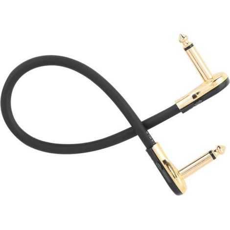 Câble de raccordement - - 30 cm - Fiche plate à angle droit 6,35 mm - Cuivre sans oxygène - PVC (1/5)