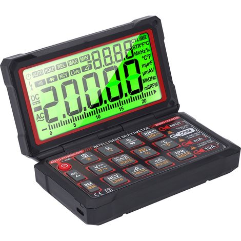 Multimètre numérique à lecture optique, rechargeable, avec mesure de l'angle de maintien et identification du câble NCV, pour la réparation et l'entretien automobile. Multimètre à lecture optique pour (1/5)