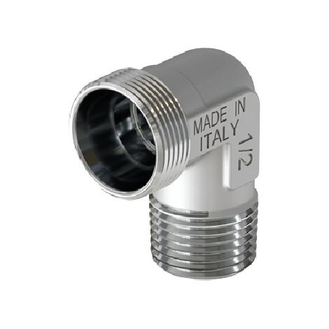 RACCORDO CURVO MASCHIO CROMATO- 3/4 - 24X19 fil (D.16)- TIEMM- pezzi 1