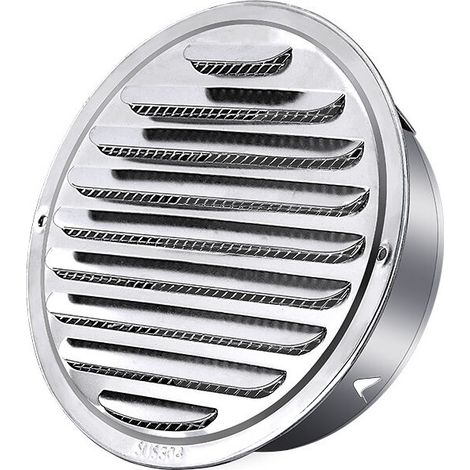 Griglia di ventilazione per tubo di scarico tondo in acciaio inox da 120 mm, copertura per uscita aria, griglia di scarico tonda, cappa aspirante per fumi con zanzariera
