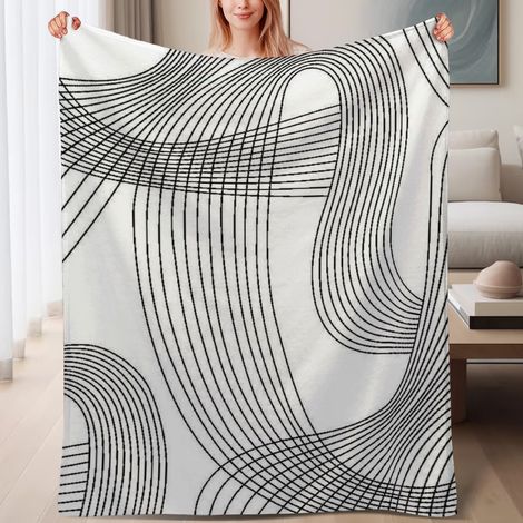 Couverture de lit en polaire, microfibre douce et confortable légère pour le printemps, décoration intérieure, cadeau parfait pour femmes et hommes, 6080 pouces (1/4)