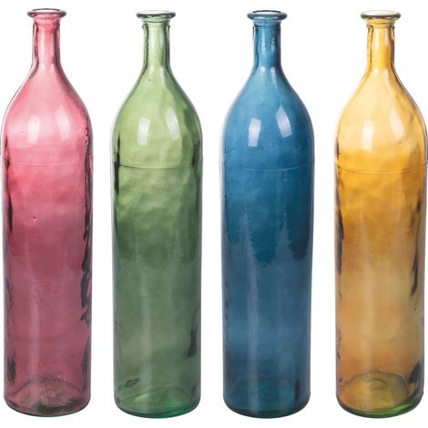 VASO FLORENCIA VETRO 12X54 4 COLORI ASSORTITI