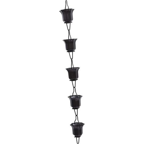 Online Store – Chaîne de pluie décorative en forme de lotus – Raccord pour gouttière – Son apaisant – Pour jardins et espaces extérieurs (1/5)