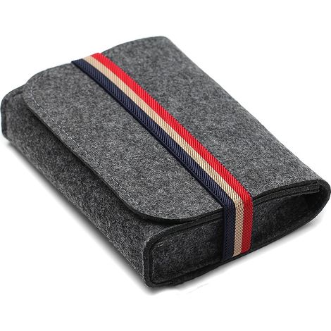 1 sac organisateur de câbles en feutre - Boîte de rangement portable pour accessoires, idéale pour les chargeurs et les câbles - Parfait pour les voyages et la maison (1/5)