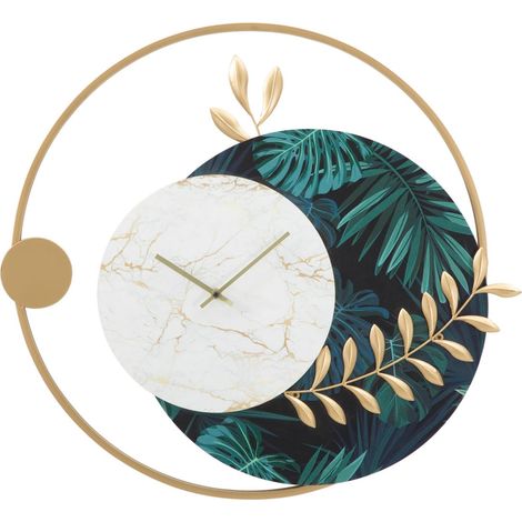 Orologio da parete in metallo oro, 65x4,5x60 cm – Roundy Green (1/5)