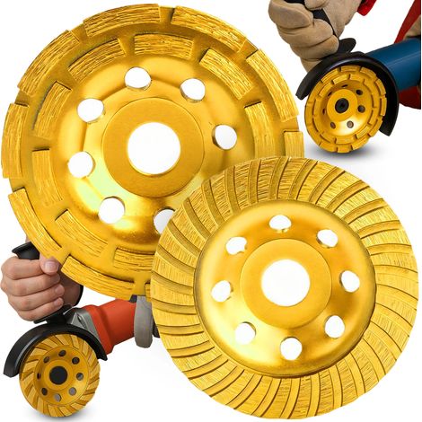 2er-Pack Diamant-Schleifscheiben - 125 mm - Gold - Geeignet für Granit, Steinschleifen, Trennen und Winkelschleifer (1/4)