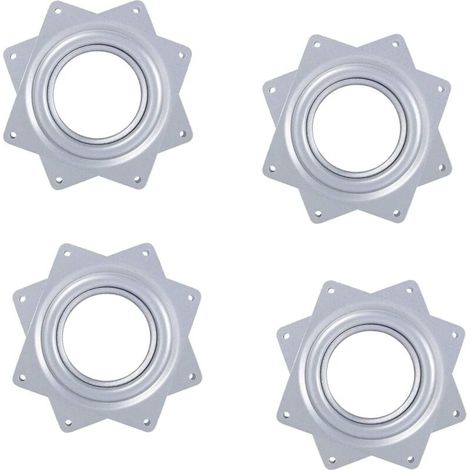CCYKXA Pieces 360 Degree Rotating Plate Fully Galvanized Tray Ball Bearings High Flexibility for Display Stands Rotating Shoe Cabinets Car Seats Etc (Silver)