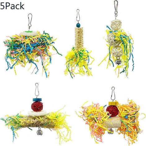 Stück Papageienkäfig-Knabberspielzeug, Vogelfutterball aus Rattan für kleine Vögel