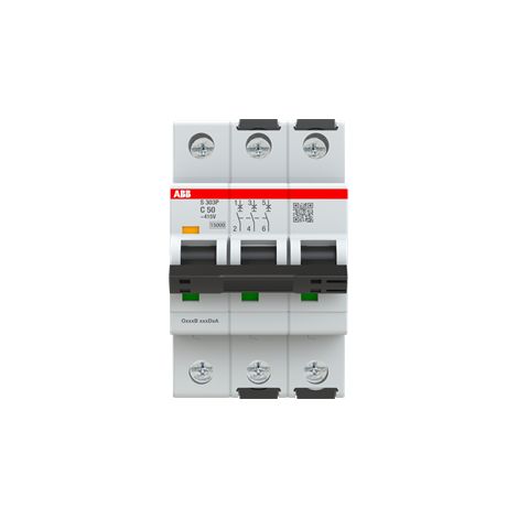 Disjoncteur Miniature - S300P - 3P - 50 A - C - (AC) 15 kA - ABB2CDS383001R0504