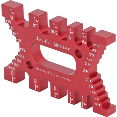 Gabarit à queue d'aronde, pied à coulisse, échelle laser de haute précision, règle de mesure pour scie à défonceuse et menuiserie, rouge (1/5)