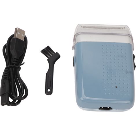 Tondeuse à Barbe Rechargeable Bleue USB Imperméable Portable 600mAh (1/5)