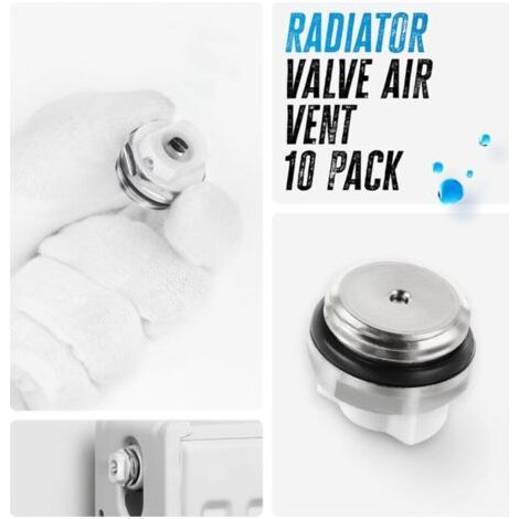 Lot de 10 Bouchons de Robinet de Purge de Radiateur Manuel - 1/2" (1/3)