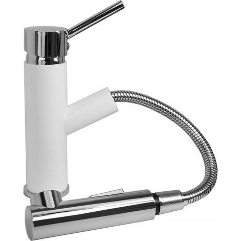 Mitigeur Cuisine Blanc Extractible CADO Granitan (1/5)