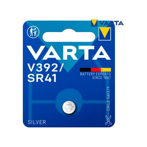 Micro pila de botón Varta silver sr41 - v392 1.55v blíster 1 unid ø7.9x3.6mm
