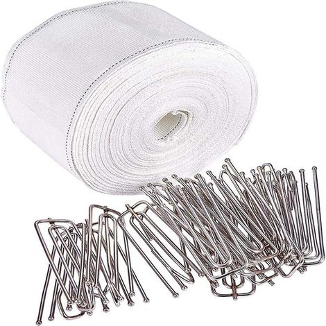 Accessoires pour rideaux, ruban pour rideaux, 10 mètres, crochets, 20 pièces, en stock.