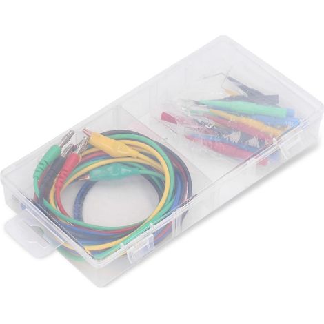 Bananenstecker-Messleitungen-Set, vernickelte Klemmen, rückseitige Messspitzen für Multimeter, 4 mm, JT8005por