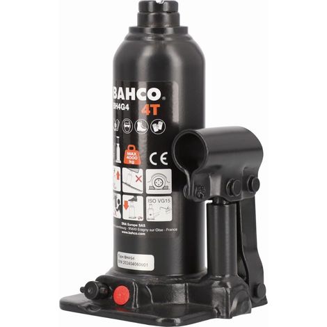 Gato hidráulico Bahco bh4g4 capacidad 4t altura 193-373mm (1/2)