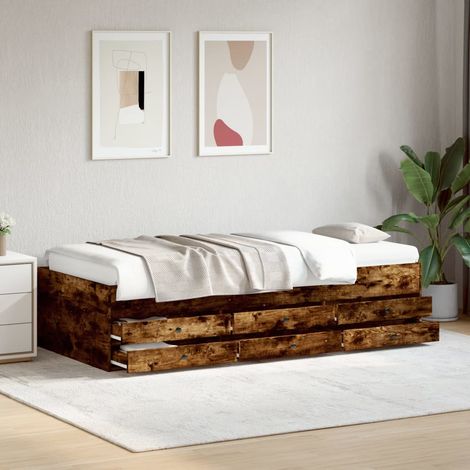 Tagesbett mit Schubladen ohne Matratze Räuchereiche 90x200 cm (1/5)