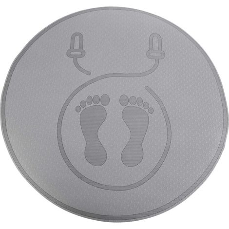 Stoßdämpfende und schalldämpfende Springseilmatte, Yogamatte für drinnen und draußen, schwarz