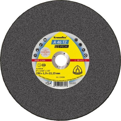 Disque à tronçonner deporté 230x1.9x22.23 A46TZ Klingspor (1/2)
