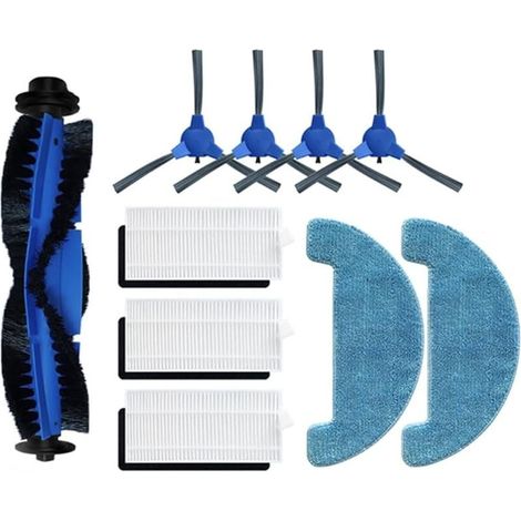 Lot de 10 brosses latérales principales pour aspirateur robot Venga VG Rvc 3000 3001, 1 brosse rouleau, 4 brosses latérales, 3 fi (1/4)