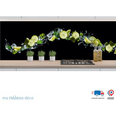 Crédence : Citrons et menthe 2 - Alu composite - 245 - 60 (1/3)
