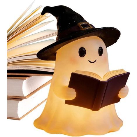 Niedliche Geister-Leselampe – 10 x 12 x 15 cm – Geister-Buchlampe – Halloween-Licht (1/5)