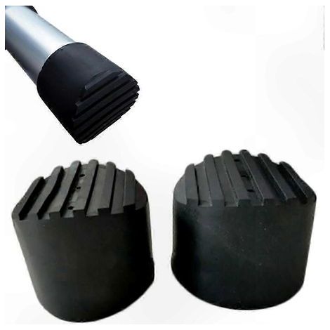 Pieds en caoutchouc antidérapants pour échelles extensibles. pieds stabilisateurs de 72 mm. lot de 2. améliorent la sécurité et l'équilibre. (1/4)
