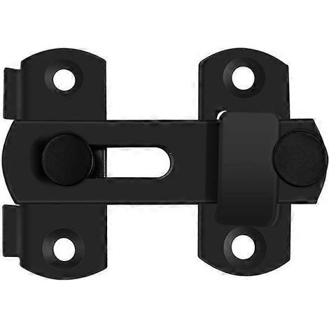 Serrure double 2C, serrure pour porte coulissante de grange, serrure pour fenêtre d'armoire, serrure pour porte de placard, loquet en acier au carbone, noir (1/5)