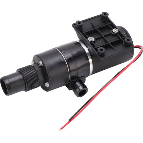 Pompe à eaux usées 45 l/min (12 gal/min) à grand débit, hauteur de refoulement de 3 mètres, double hélice, pour camping-car, toilettes de yacht ou aquarium, 24 V CC, 7 A (1/5)