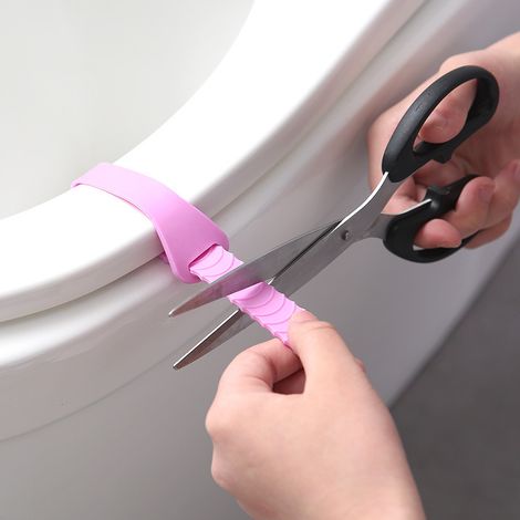 Lot de 5 dispositifs silicone pour levage de couvercle WC anti-bactérien (1/4)