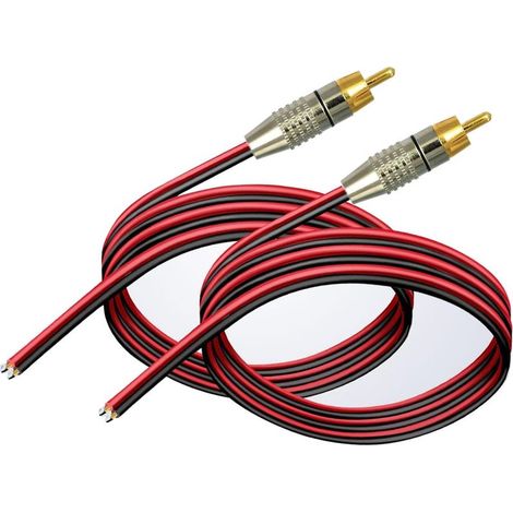 2 Pièces Connecteur RCA Mâle, Adaptateur Audio/Vidéo, Fiche Sans Soudure, Câble de Haut-Parleur Pour Multimédia et CCTV (Noir + Rouge) (1/5)