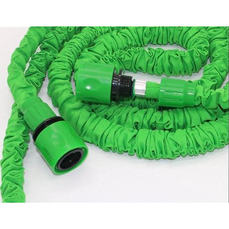 Tuyau d'arrosage flexible 30 mètres - Tuyau d'arrosage flexible sans Boutons - Tuyau d'arrosage extensible - Avec raccord - Tuyaux de jardin avec 8 fonctions - Sans pli (1/5)