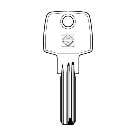CHIAVE PUNZONATA ABUS AB40 SILCA - OTTONE NICHELATO - 5 pezzi