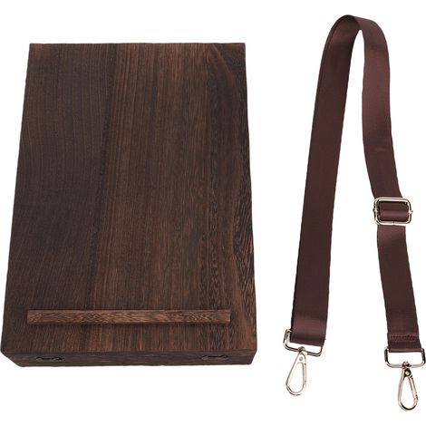 Écrivains messager boîte en bois multifonctionnel en bois fait à la main sac de facteur Portable artiste outil peinture brosse stockage croquis chevalet (1/5)