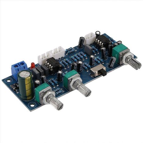 2.1-Kanal-Subwoofer-Vorverstärkerplatinen-Kit, Tiefton-Vorverstärker, Stereo-Leiterplattenmodul, einstellbarer Bassfilter, DIY-Heimkino-Audio (1/5)