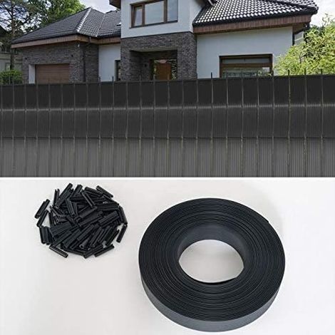 Kit De Lamelles Occultantes Pvc Gris 60m Pour Panneau Grillage