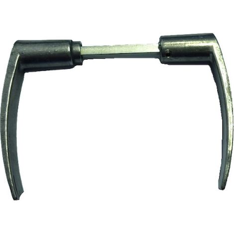 Béquille double DAC aluminium poli 2 portées carré de 6 x 80 mm - DUBOIS INDUSTRIES