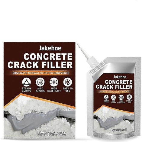 Mastic autonivelant pour fissures de béton Jakehoe, matériau auxiliaire pour usage intérieur et extérieur