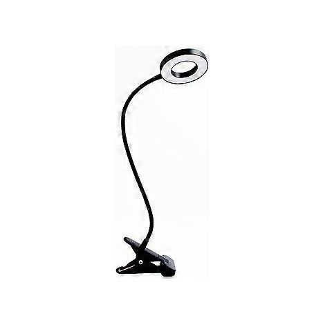 LED-Leselampe, 9 verschiedene Einstellungen zum Schutz der Augen, USB-wiederaufladbare Leselampe, Schreibtischlampe mit Touch-Control-Klemme [Schwarz]