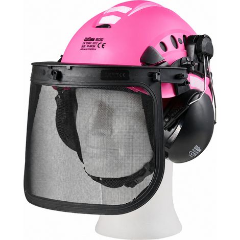 Forsthelm Forstschutzhelm mit Visier und Gehörschutz Schutzhelm pink (1/5)