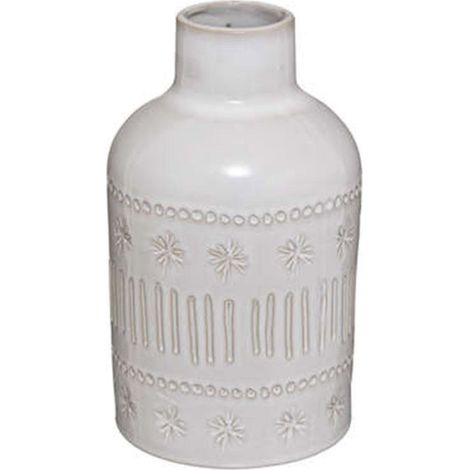 Vase en Céramique Design "Carmen" 21cm Ivoire (1/2)