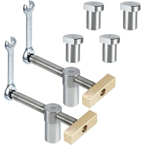 Bench Workbench Lot de 2 pinces à vis réglables pour ordinateur de bureau et chien 20 mm en acier inoxydable Laiton Banc Stop travail du bois Outil auxiliaire Banc pinces fixes rapides (1/3)