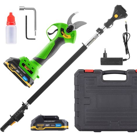 Procraft ES28Li élagueur sans fil 20 V Brushless + 1x batterie 2,0 Ah + chargeur + coffret (1/5)
